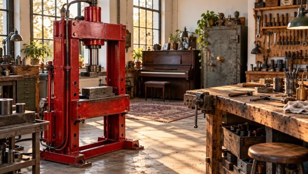 Les indispensables pour transformer votre atelier : piano, coffre-fort et presse hydraulique
